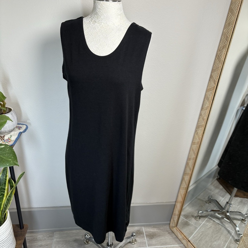 Horny Toad Women's XL ~ Black Sleeveless Athletic Dress Stretch Key Pocket